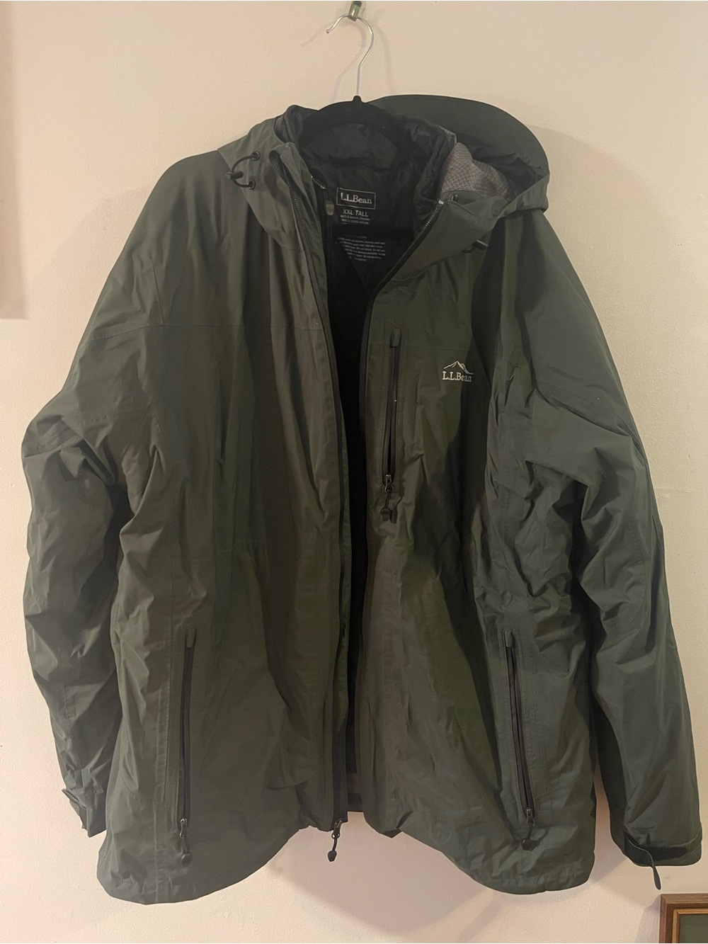 L.L. Bean Men's Hooded Olive Jacket